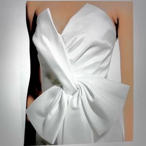 BNWT , Adrianna Papell , long white dress .